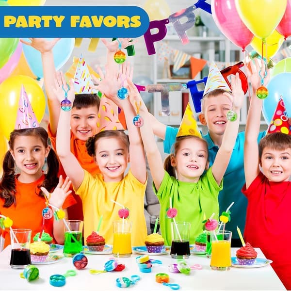 Fidget Pop it legetøjssæt - Nøglering pop fidget legetøj bulk festgaver til børn - Vælg form og mængde Rund 30 stk Round 30pcs