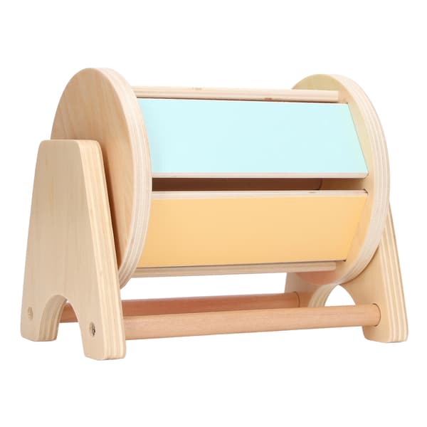 Educational Toy for Children Multifunctional Composite Wood Parent-Child Pitching Simulation Model Toy Textile Drum