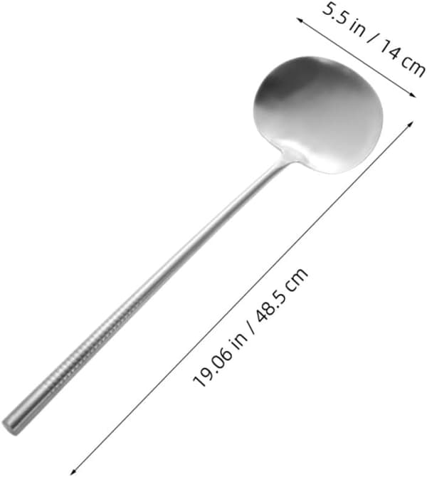 Stainless Steel Wok Spatula with Long Handle, Heat Insulating, High Strength