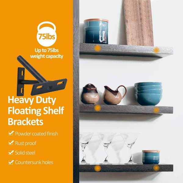 Floating Shelf Brackets 4 Pcs 10mm Wall Mounted Shelf Invisible Bracket