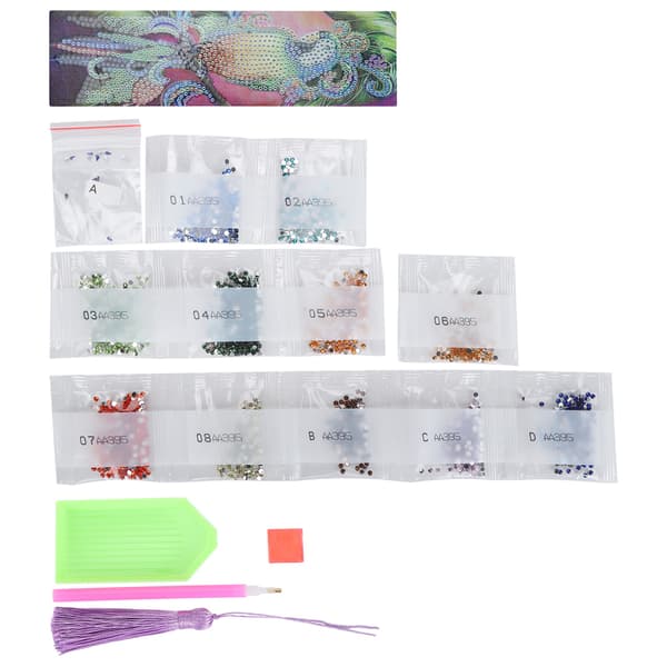 Animal Pattern Diamond Painting Bookmark DIY Rhinestone Beaded Bookmarks with Tassel AA395 0.2 0.2
