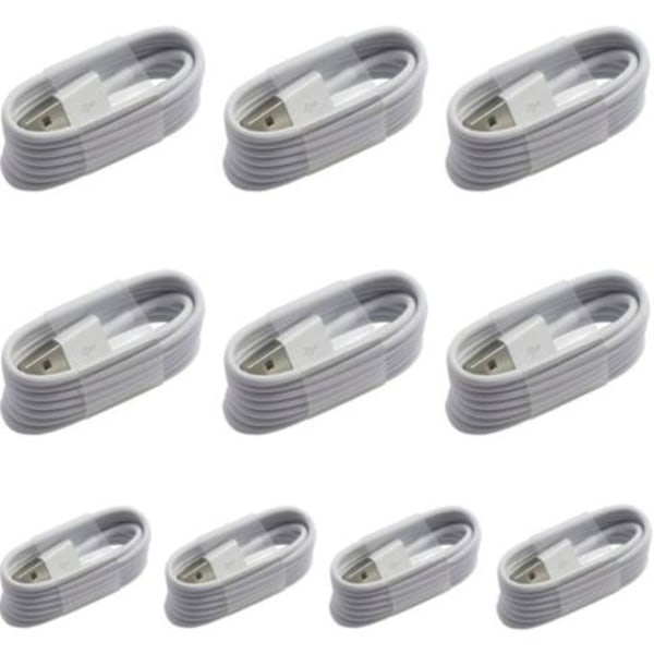 10 stk 1 m iPhone lader støtte iOS 17.XX