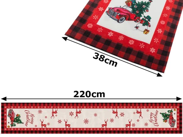 Julbordslöpare 220 × 38 cm - Dekorativ duk för jul och nyår 150