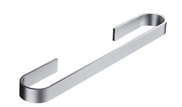 Itsekiinnittyvät pyyhetangot 40cm, pyyheteline, alumiini, mattapintainen, hopea