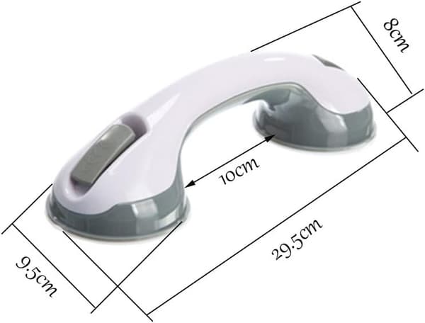 2 stk sikkerhetshåndtak/grep/dusj sugekopp for bad + WC (grå)