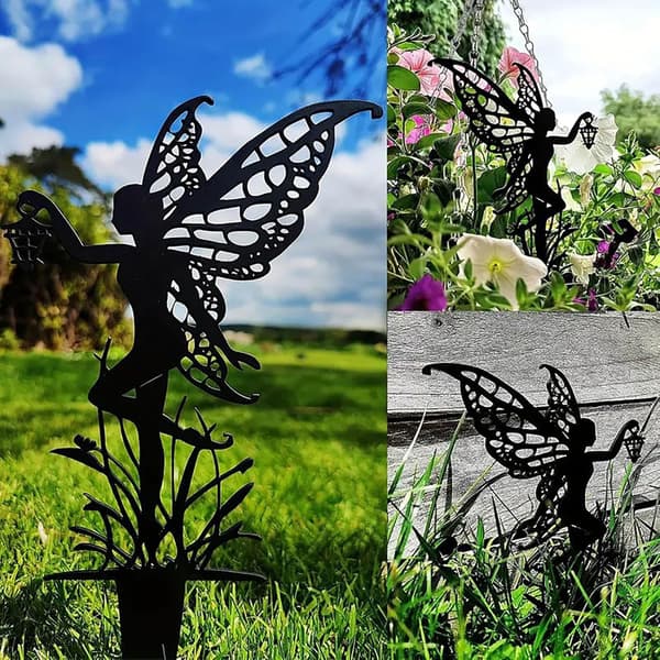 Havepynt Fe Metal Blomsterfe Tredelt Sæt-FF- 3PC 3PC
