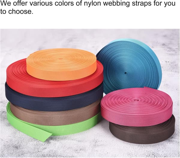 Flad Nylon Webbing Rem 1,5 Tommer 10 Yards Sort til Rygsæk Sort 1,5 Tommer Black