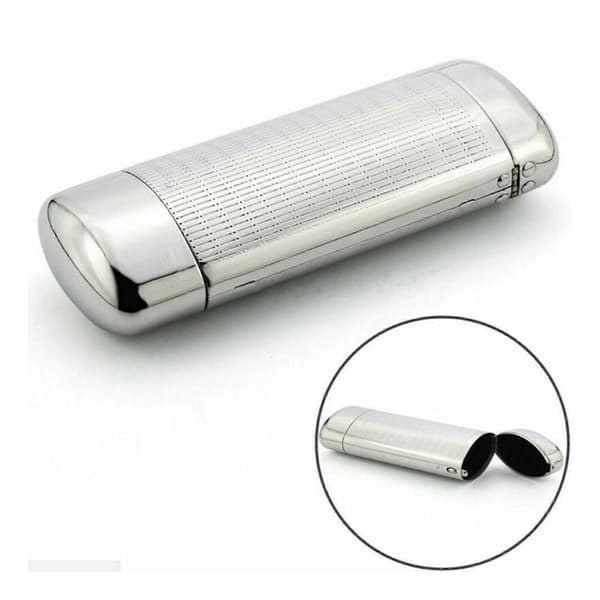 Aluminium brilleetui, metall, bærbart hardt etui for lesebriller Fg}F2{
