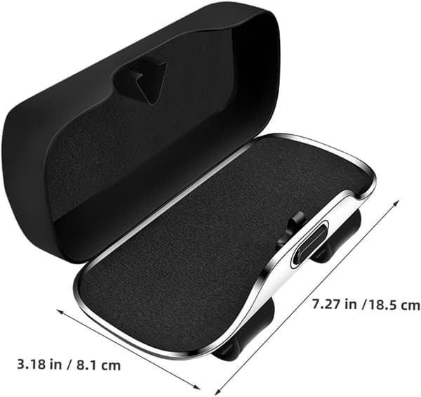 Sun Visor Glasses Case Clip for Car Sunglasses Holder Open Eyewear Storage Organizer Black