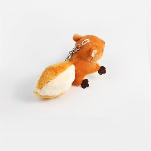 A Cute Mini Squirrel Plush Doll Pendant Decoration Keychain Keyring Oversized Tail Squirrel Birthday Gift