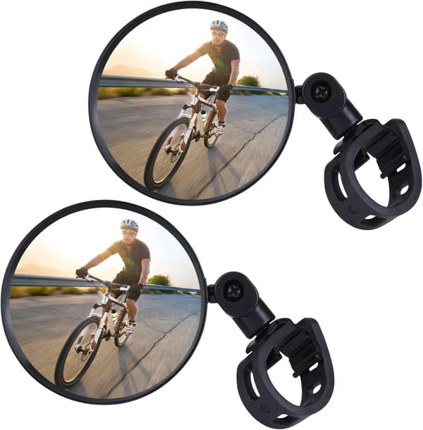 Cykelbackspeglar, 2 x 360° roterbara vidvinkel justerbara cykelbackspeglar