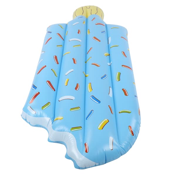 Inflatable PVC Ice Cream Float Summer Pool Floating Lounger Bed Age 6 Plus Blue Ice Cream Float