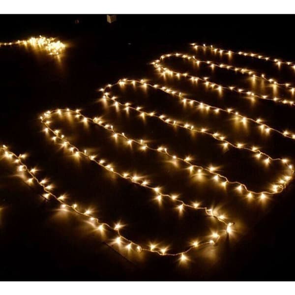 100M 600 LED String Lights for Carnival, Wedding, Outdoor, Garden, Indoor E8-mode lighting - 1 pc - with IP44 protection - 2700K