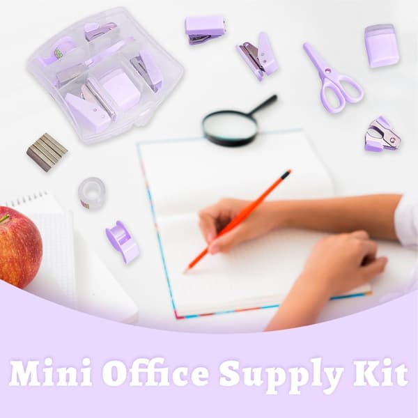 Portable Stapler, Small Stapler, Mini Stapler Set, Mini Office Supplies Kit for School and Workplace, Portable