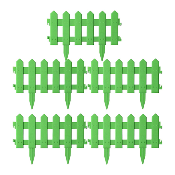 5 stk Plast Kanting Hage Gjerde - Gress Eng Blomsterbed Plantegrenser - Dekorativ Sce