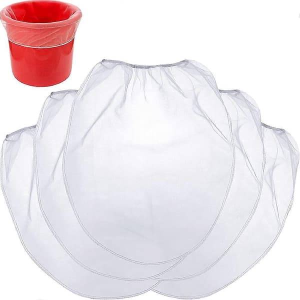 25 stk. 5 Gallon Elastiske Malingfilterposer Hvide Finmaskede Poser Malingfilterpose til Hydroponik Maling Havearbejde