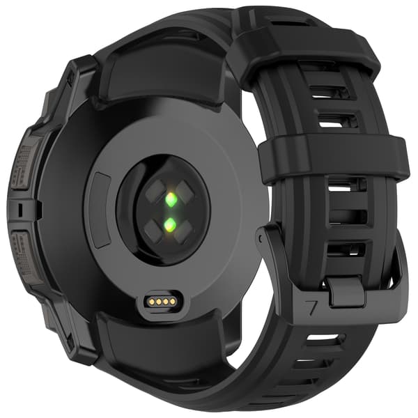 Premium silikone Garmin Instinct 3 rem til 45mm - Sort