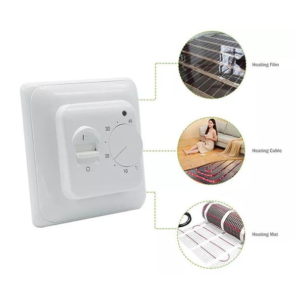 Gulvvarmetermostat Begrænsningssensor 16A Elektronisk Varmetermostat Gulvvarme Controller