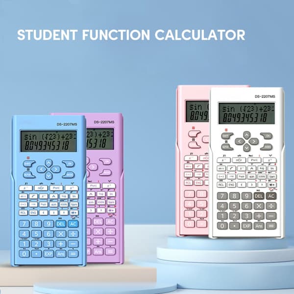 Scientific Calculator with Two-Line Display | Student Functions | Slim and Portable for School and Workplace Pink 0.15