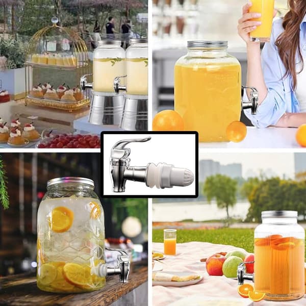 1-pack anti-clogging push button beverage dispenser - for hot/cold water, beer, wine, juice