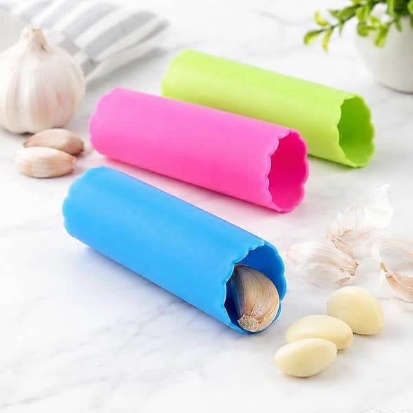 Silicone Garlic Peeler, Odorless Dishwasher Safe Garlic Peeler, Easy Quick Peeling Practical Kitchen Gadget for Home Cooking 3pcs(random color) 3pcs(random color)