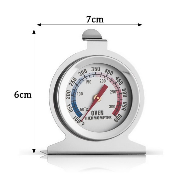 2 stk Ovnstermometer Øyeblikkelig avlesning i rustfritt stål Termometer for kjøkken matlaging 50-300°C/100-600°F