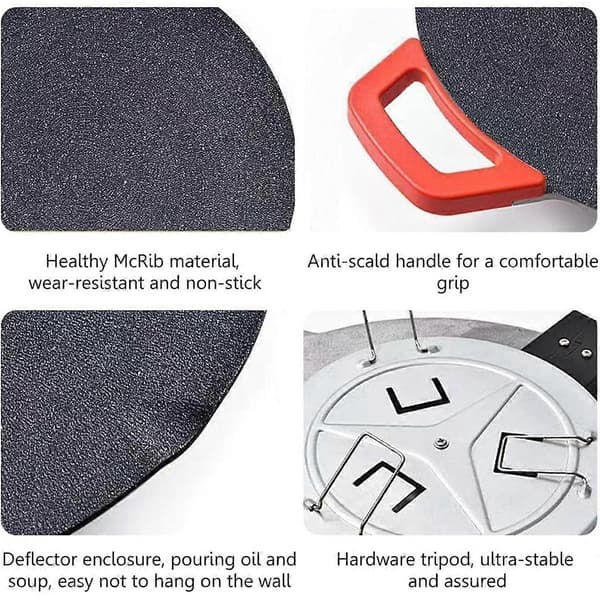 Electric Griddle - Smokeless Electric BBQ Grill with Baking Trays, Nonstick Griddle for Pancakes