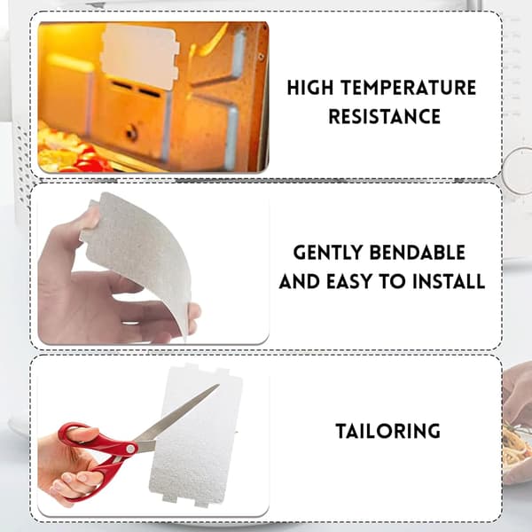 5 Pieces High Temperature Resistant Microwave Oven Cover Replacement Oven Plate for Microwave Insulation Flame Retardant Waveguide Plate Mica
