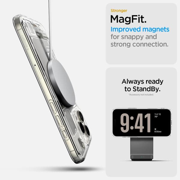 Ultra Hybrid MagFit Cover til iPhone 16 Pro, Kompatibelt med MagSafe-tilbehør - Zero One Natural