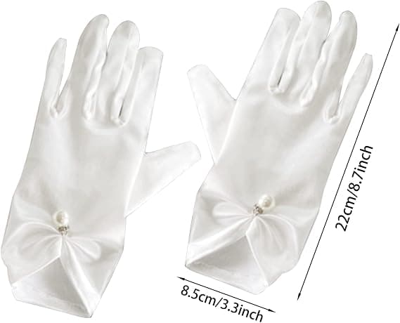 Korte handsker til kvinder til bryllup, banket, fest, brud