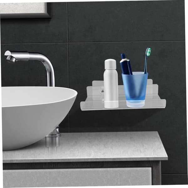 Space-saving Bathroom Wall Shelf, Floating Acrylic Shelves, Decorative Storage Rack