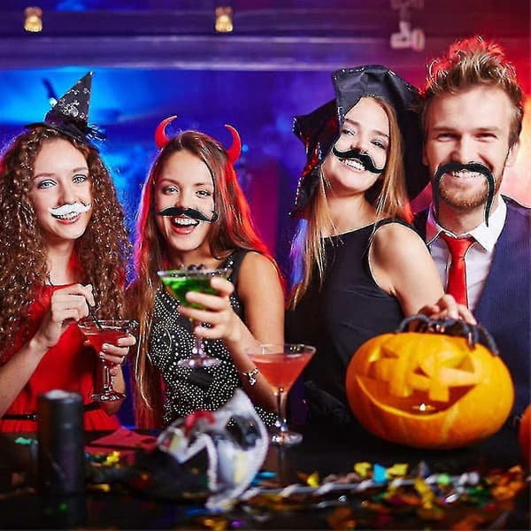 48-pack Novelty Fake Mustache Self-Adhesive Mustaches for Masquerade