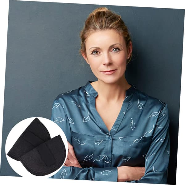Invisible Shoulder Pads 4 Sets Self-Adhesive Sponge Shoulder Pads for Women's Low Shoulders