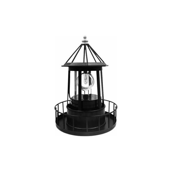 Solcellelamper utendørs hage, solcellefyr, solcellelamper LED-spotlight 360 graders roterbar, vanntette dekorative røyktårn for Gar