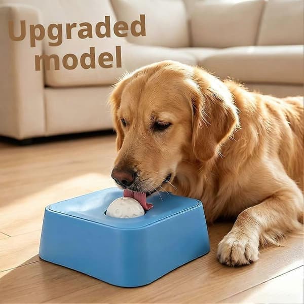 Slow Feeder Dog Bowl - Non-Slip Interactive Lick Toy for Portion Control Blue 1pc