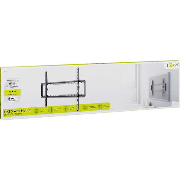 TV-veggfeste FIXED (L) Svart