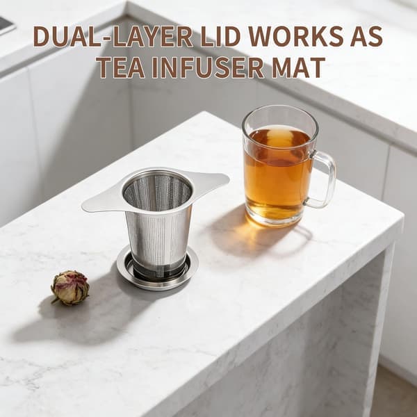 Tekule, tesil og sil i rustfritt stål, tesiler for løs te - Gjenbrukbar holdbar tekule for brygging av te og kaffe [Ho]
