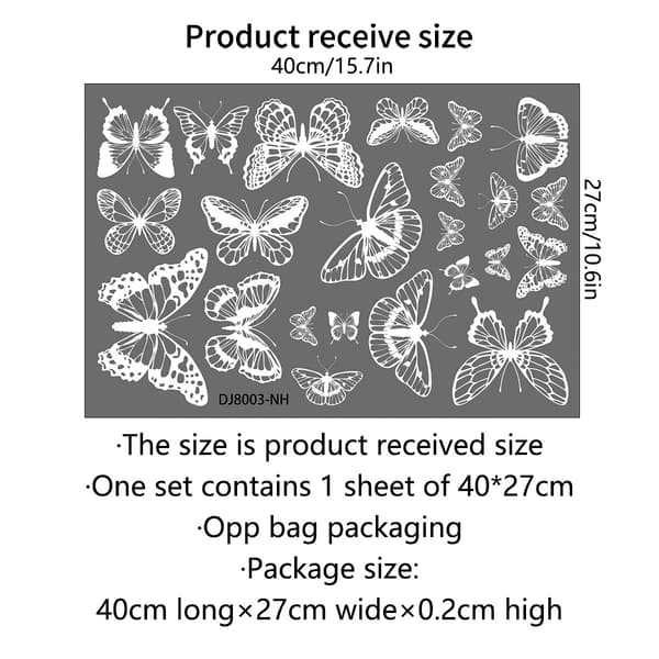 Vindusdekaler - 1 Superb Dekorativ Elektrostatisk Dekal med