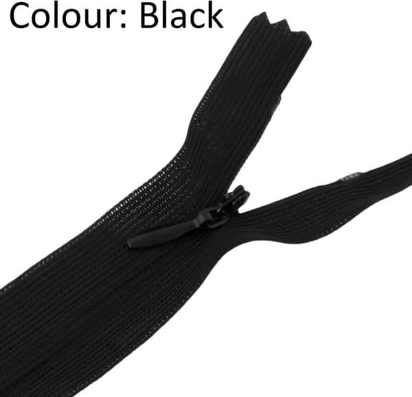 10-pack 25 cm osynliga, icke-delbara dragkedjor - Växelfäste