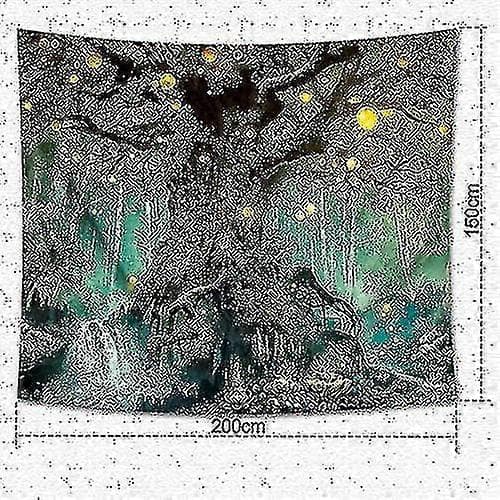 3D Wall Hanging European Floral Pattern Tapestry Home Decor Tree Print Tapestry