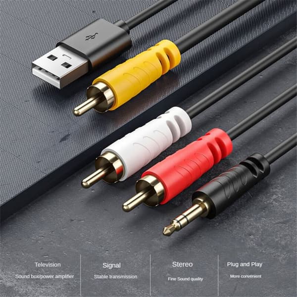 Digital til analog konverter SPDIF optisk digital Toslink til analog stereo lyd RCA lydadapter med optisk kabel