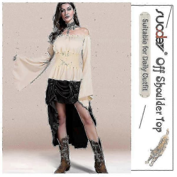 Renæssance Off Shoulder Toppe til Kvinder Kostumer Bluse Bondebluse