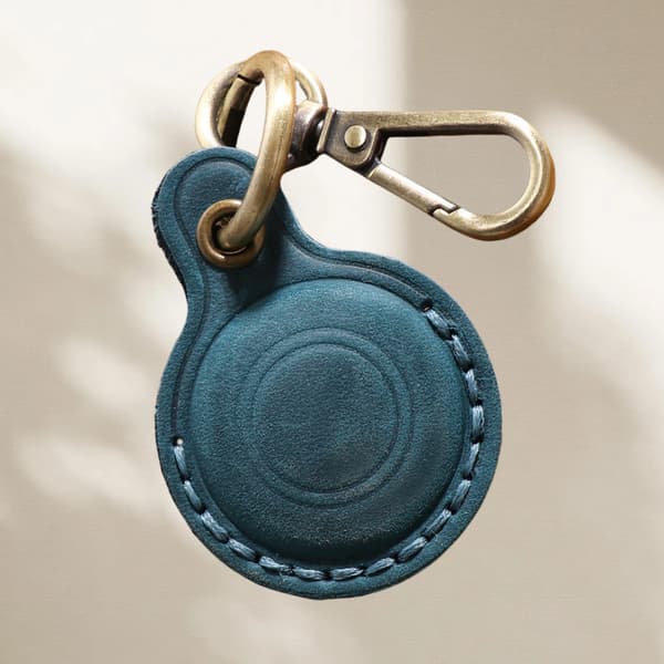 Premium-nahkakotelo Apple AirTagille, sininen Blue