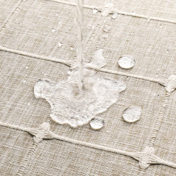 Badrumslinne duschdraperi - vattentätt, 180x200 cm - beige - inkluderar 12 ringar
