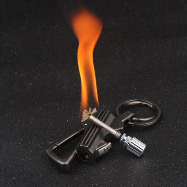 Permanent Metal Lighter, Outdoor Keychain Lighter, Metal Flint Emergency Survival Kit, Kerosene Refillable Lighter