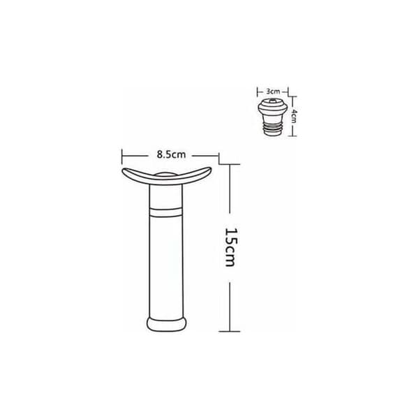 Vinpumpe i rustfrit stål – Fjerner luft for optimal konservering – 4 propper inkluderet – Til standardflasker