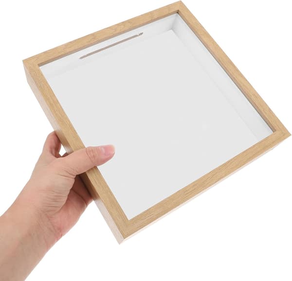 Treramme Fotorammer 3D Hul Minimalistisk Kaffe Tre PVC Multifunksjonell