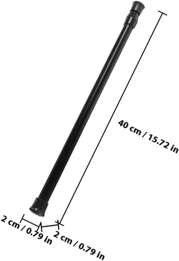 2pcs Adjustable Tension Rod Extendable Clothes Rail Iron Curtain Rod Rust-Resistant Elegant