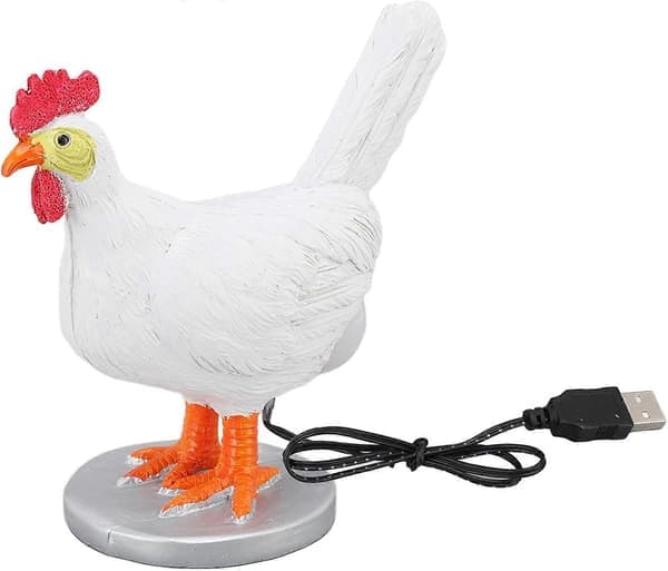 Rolig hønseegglampe - LED liten bordlampe høner som legger egg, skrivebordslampe påskedekorasjon