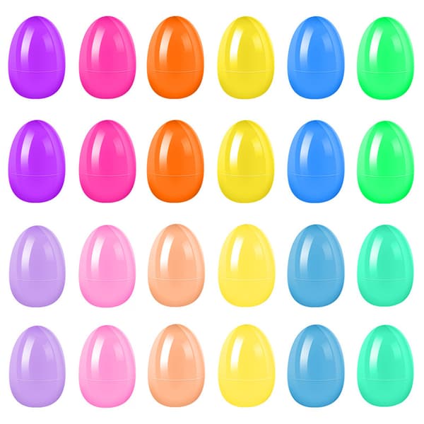 50 Easter Eggs, Pop-Up Egg Prize Capsule 6x4cm, Filling Not Included